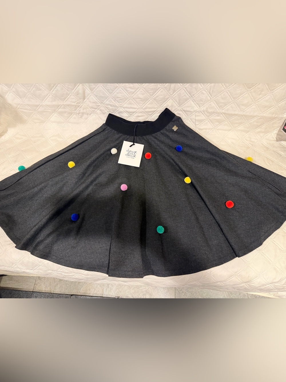 Deux par Deux Pom Pom skirt girls